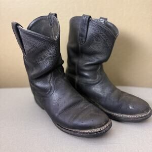 Ariat Sierra Work Boots Men’s 11.5 EE Black Leather Pull On Soft Toe EH
